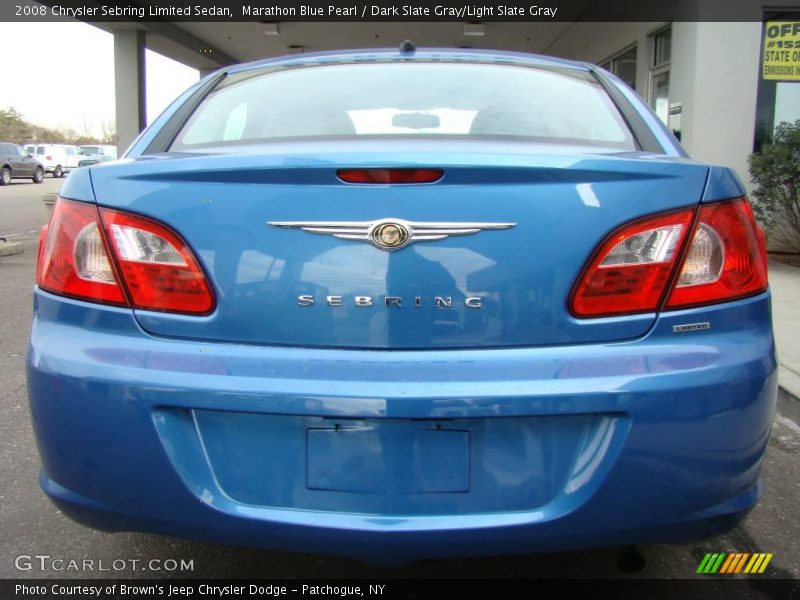 Marathon Blue Pearl / Dark Slate Gray/Light Slate Gray 2008 Chrysler Sebring Limited Sedan
