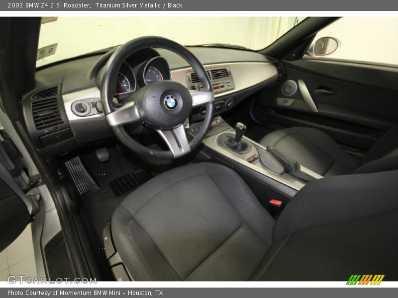 Titanium Silver Metallic / Black 2003 BMW Z4 2.5i Roadster