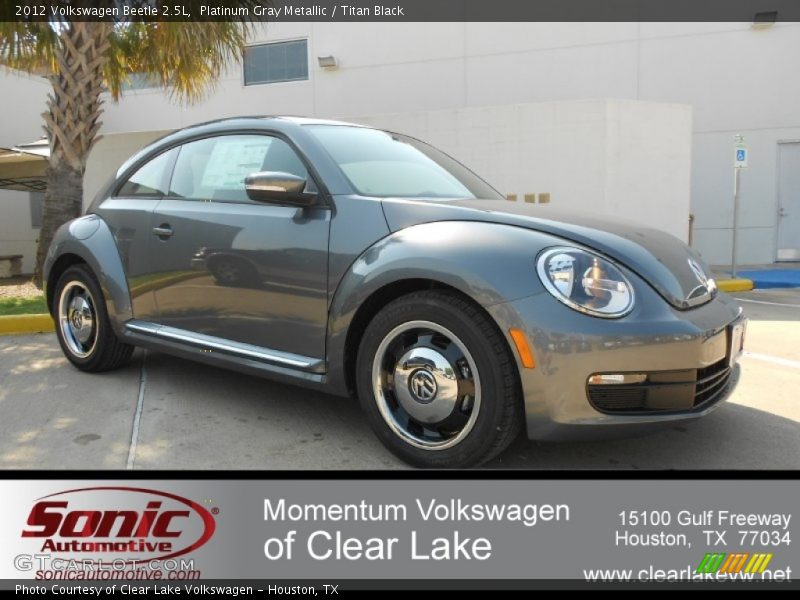 Platinum Gray Metallic / Titan Black 2012 Volkswagen Beetle 2.5L