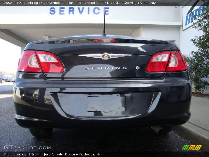 Brilliant Black Crystal Pearl / Dark Slate Gray/Light Slate Gray 2008 Chrysler Sebring LX Convertible