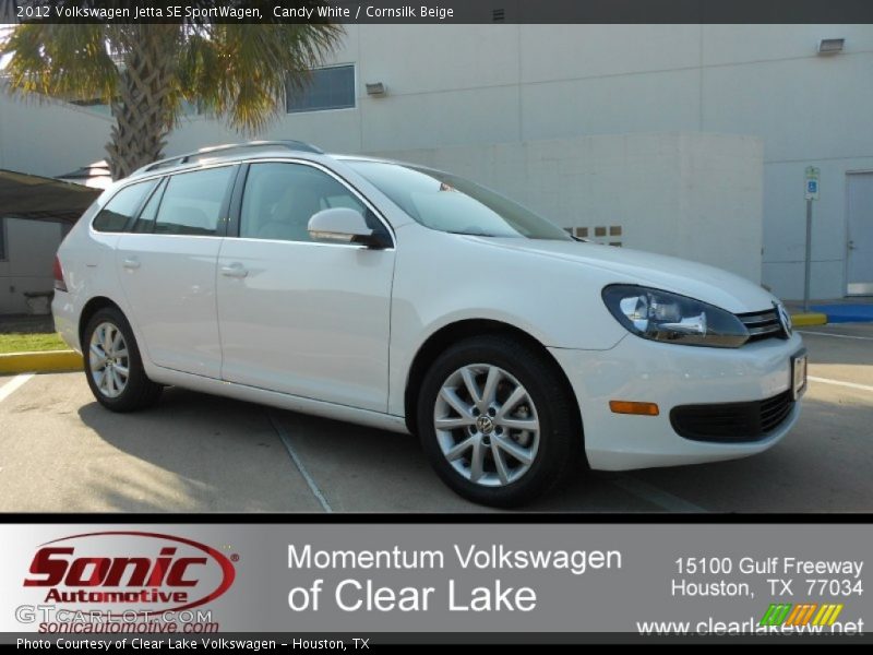 Candy White / Cornsilk Beige 2012 Volkswagen Jetta SE SportWagen