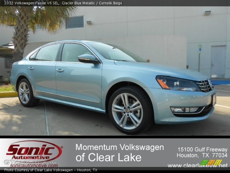 Glacier Blue Metallic / Cornsilk Beige 2012 Volkswagen Passat V6 SEL