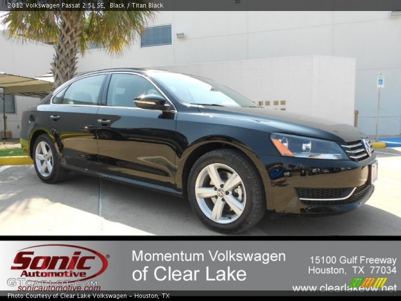 Black / Titan Black 2012 Volkswagen Passat 2.5L SE
