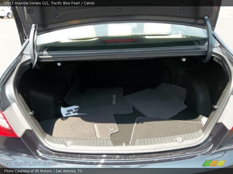 Pacific Blue Pearl / Camel 2013 Hyundai Sonata GLS