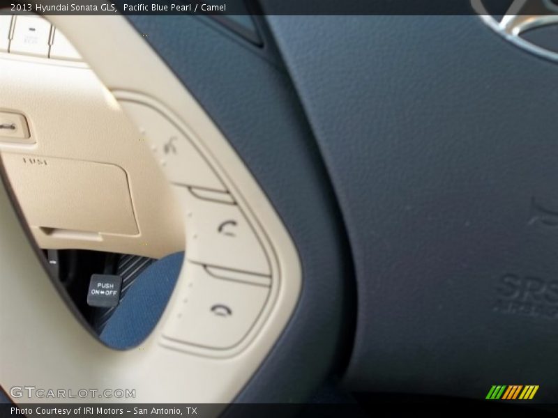 Pacific Blue Pearl / Camel 2013 Hyundai Sonata GLS