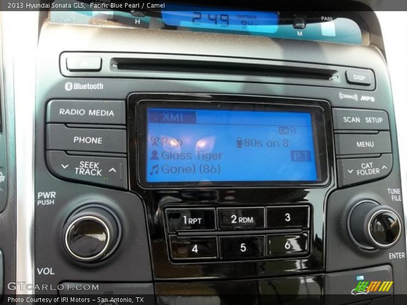 Pacific Blue Pearl / Camel 2013 Hyundai Sonata GLS