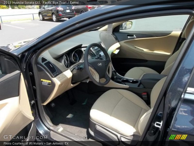 Pacific Blue Pearl / Camel 2013 Hyundai Sonata GLS