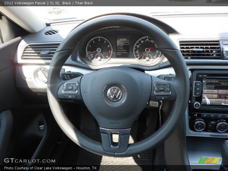 Black / Titan Black 2012 Volkswagen Passat 2.5L SE