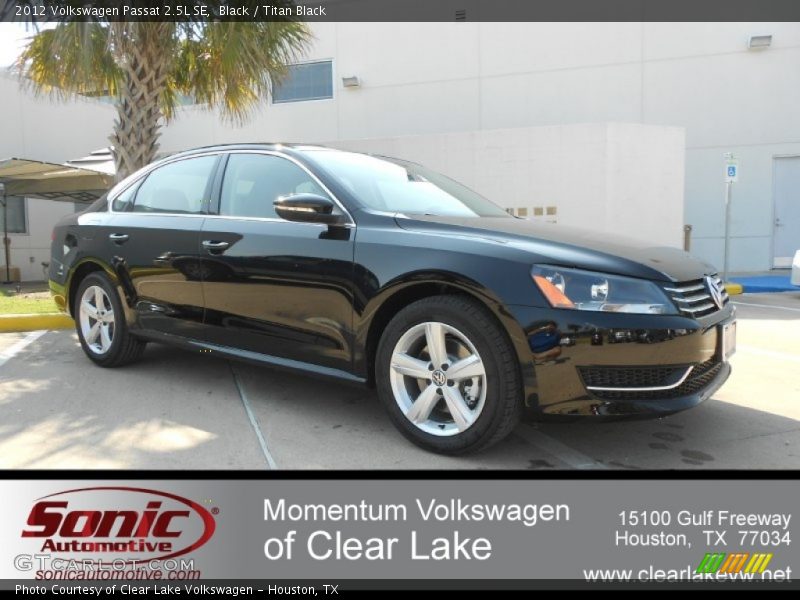 Black / Titan Black 2012 Volkswagen Passat 2.5L SE