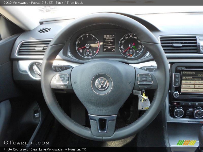 Black / Titan Black 2012 Volkswagen Passat 2.5L SE