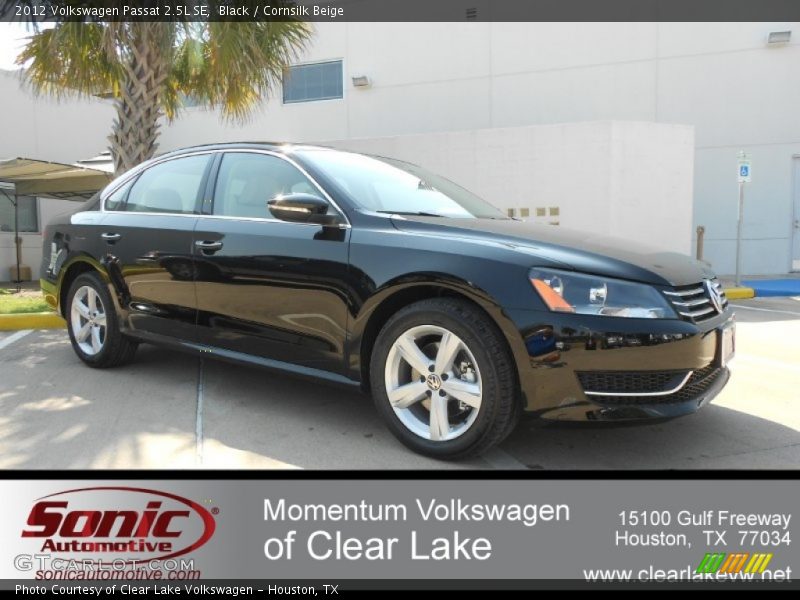 Black / Cornsilk Beige 2012 Volkswagen Passat 2.5L SE