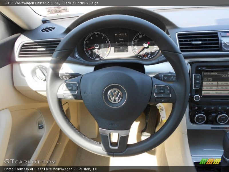 Black / Cornsilk Beige 2012 Volkswagen Passat 2.5L SE