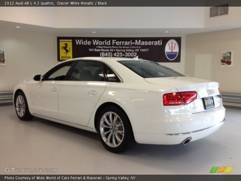 Glacier White Metallic / Black 2012 Audi A8 L 4.2 quattro