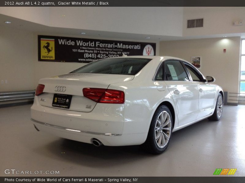 Glacier White Metallic / Black 2012 Audi A8 L 4.2 quattro