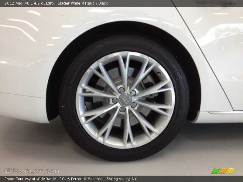 Glacier White Metallic / Black 2012 Audi A8 L 4.2 quattro