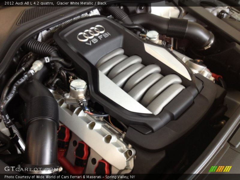 Glacier White Metallic / Black 2012 Audi A8 L 4.2 quattro