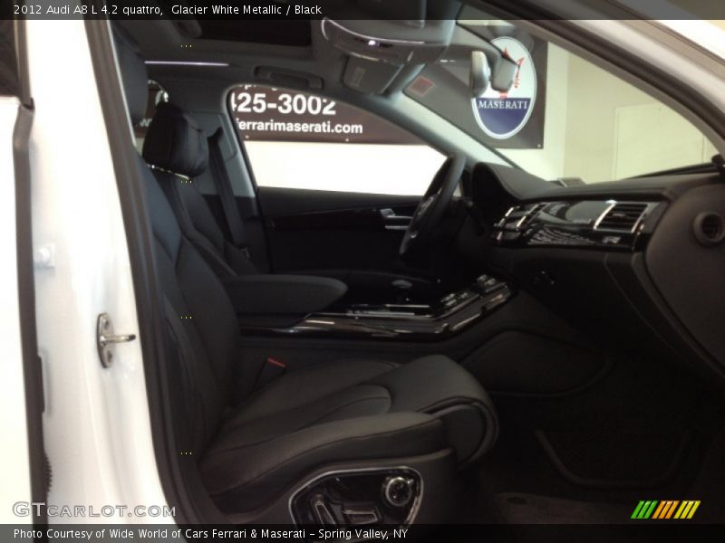 Glacier White Metallic / Black 2012 Audi A8 L 4.2 quattro