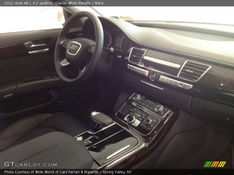 Glacier White Metallic / Black 2012 Audi A8 L 4.2 quattro
