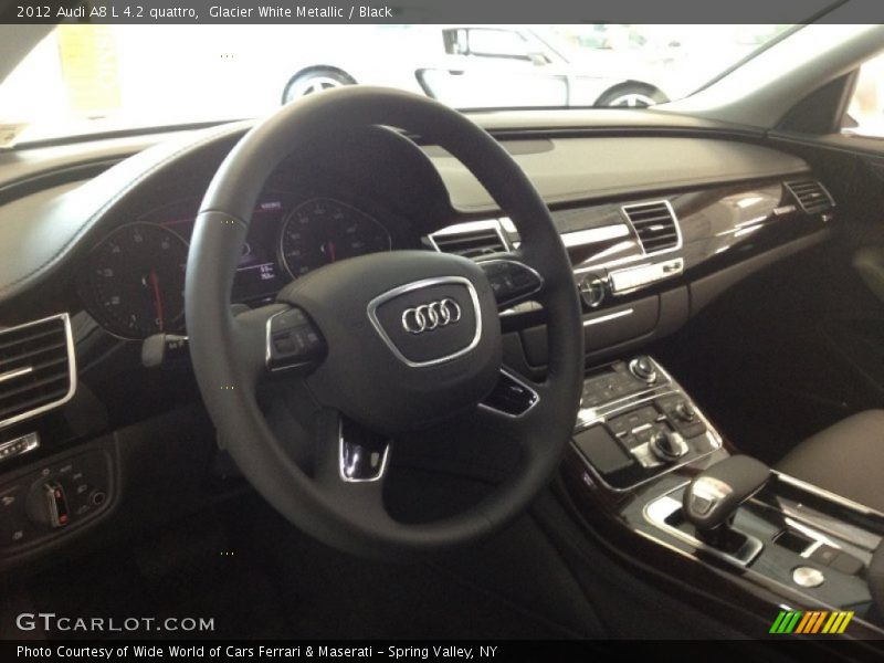 Glacier White Metallic / Black 2012 Audi A8 L 4.2 quattro