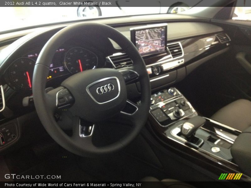 Glacier White Metallic / Black 2012 Audi A8 L 4.2 quattro