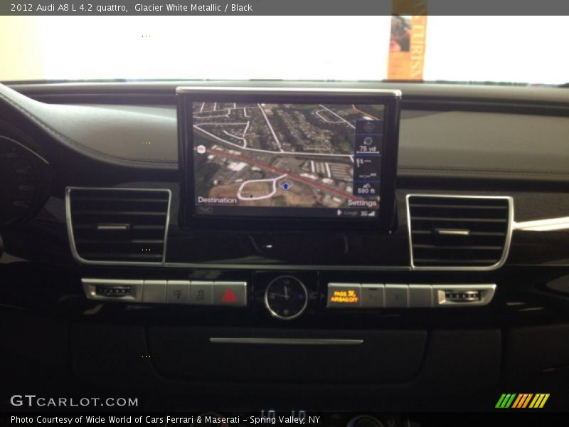 Glacier White Metallic / Black 2012 Audi A8 L 4.2 quattro