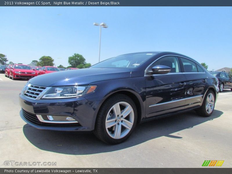 Night Blue Metallic / Desert Beige/Black 2013 Volkswagen CC Sport