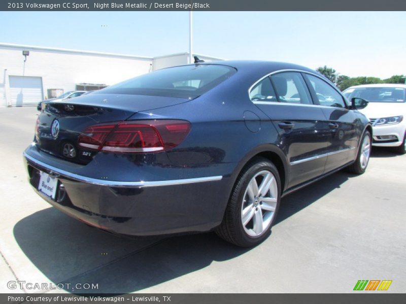 Night Blue Metallic / Desert Beige/Black 2013 Volkswagen CC Sport