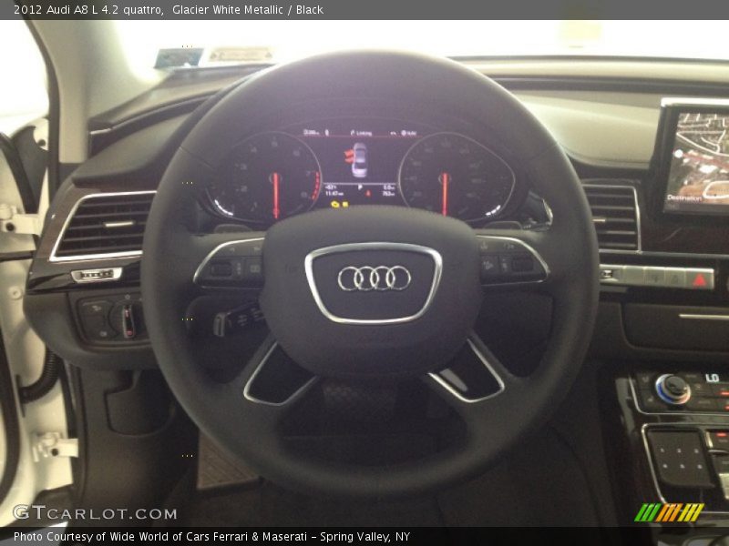 Glacier White Metallic / Black 2012 Audi A8 L 4.2 quattro