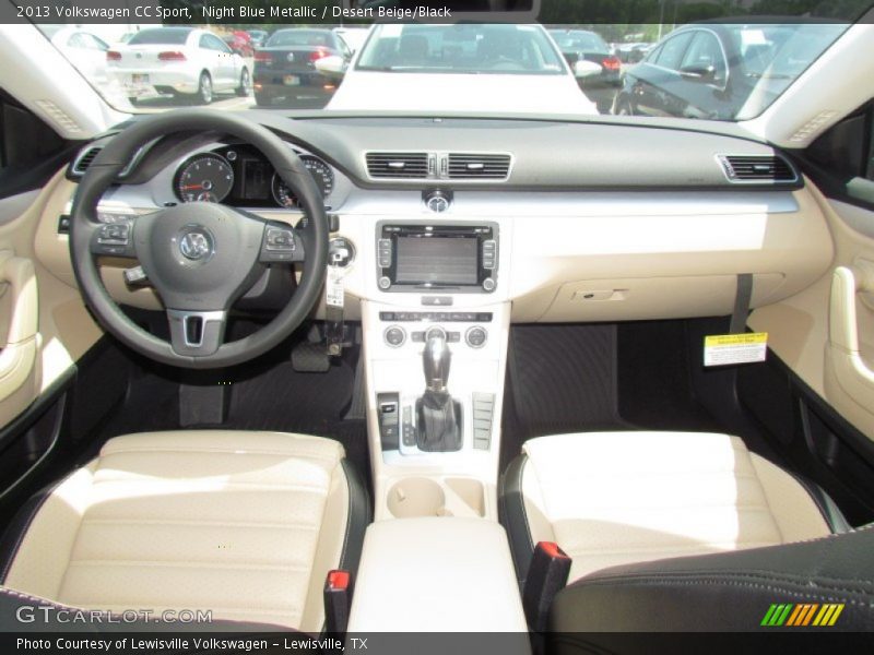 Night Blue Metallic / Desert Beige/Black 2013 Volkswagen CC Sport