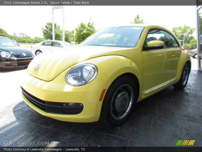 Saturn Yellow / Titan Black 2012 Volkswagen Beetle 2.5L