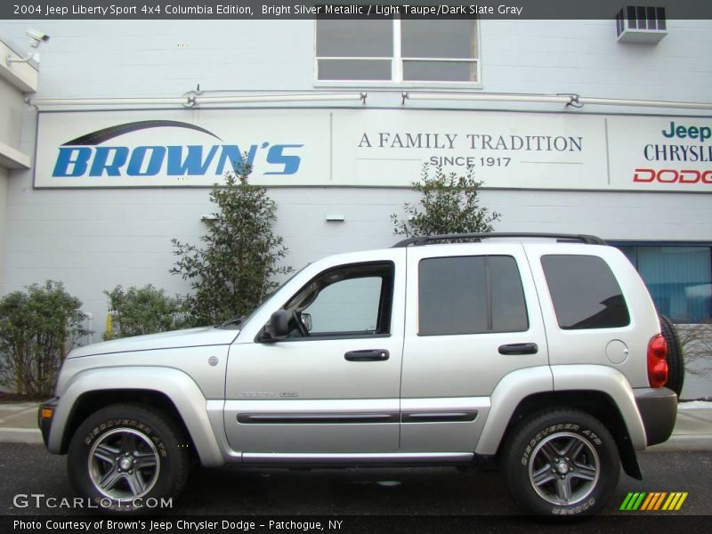 Bright Silver Metallic / Light Taupe/Dark Slate Gray 2004 Jeep Liberty Sport 4x4 Columbia Edition