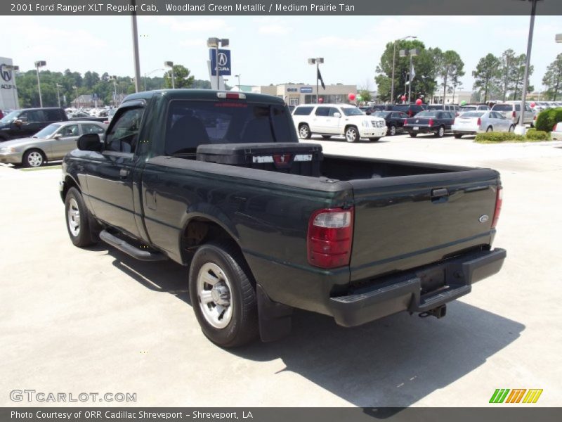 Woodland Green Metallic / Medium Prairie Tan 2001 Ford Ranger XLT Regular Cab