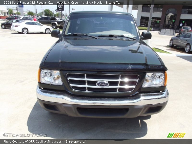 Woodland Green Metallic / Medium Prairie Tan 2001 Ford Ranger XLT Regular Cab