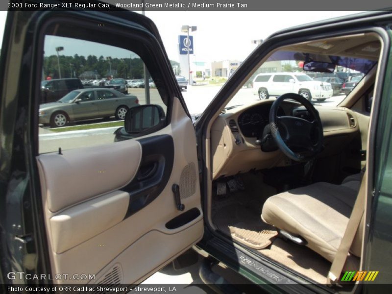 Woodland Green Metallic / Medium Prairie Tan 2001 Ford Ranger XLT Regular Cab