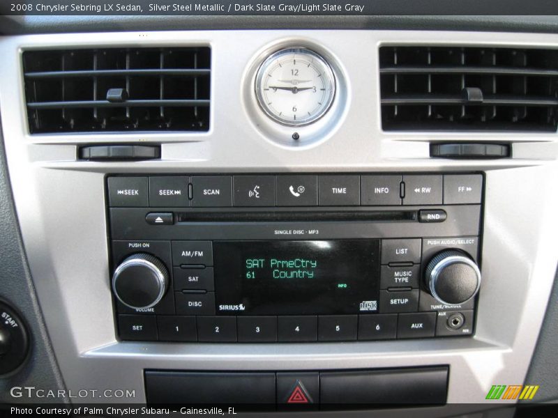 Silver Steel Metallic / Dark Slate Gray/Light Slate Gray 2008 Chrysler Sebring LX Sedan