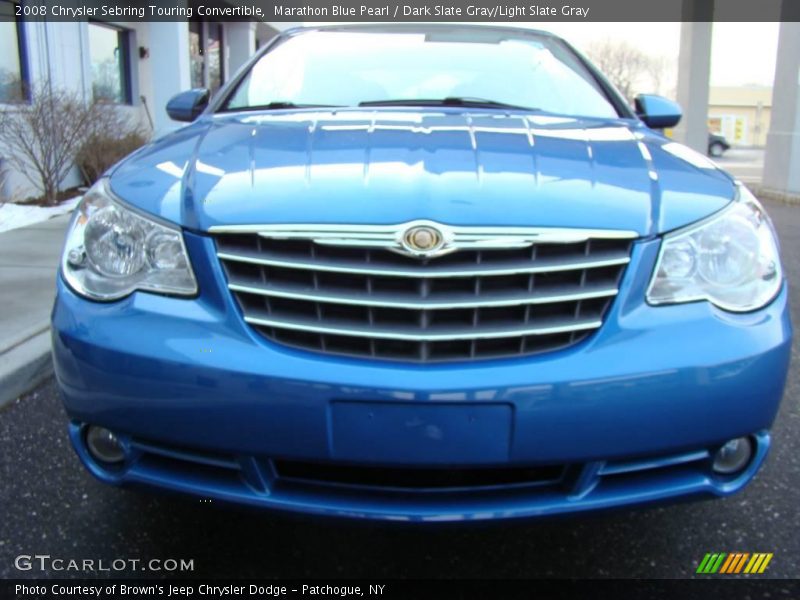 Marathon Blue Pearl / Dark Slate Gray/Light Slate Gray 2008 Chrysler Sebring Touring Convertible