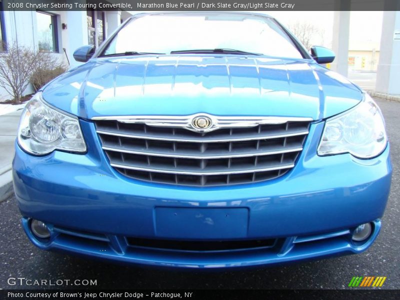 Marathon Blue Pearl / Dark Slate Gray/Light Slate Gray 2008 Chrysler Sebring Touring Convertible