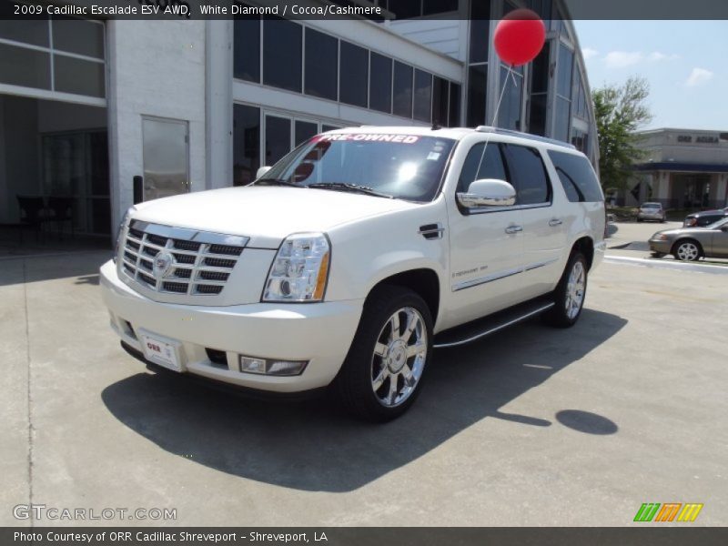 White Diamond / Cocoa/Cashmere 2009 Cadillac Escalade ESV AWD