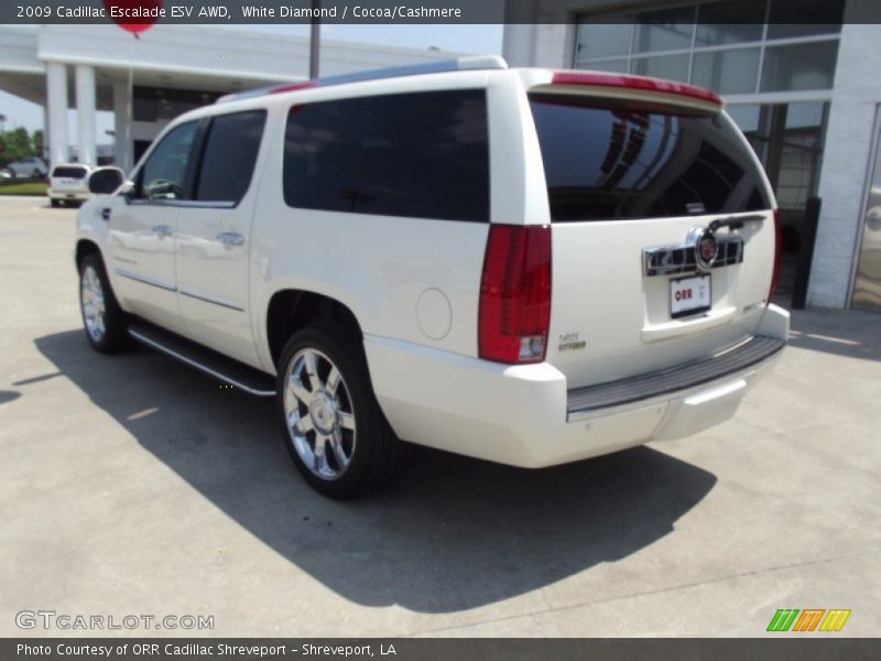 White Diamond / Cocoa/Cashmere 2009 Cadillac Escalade ESV AWD