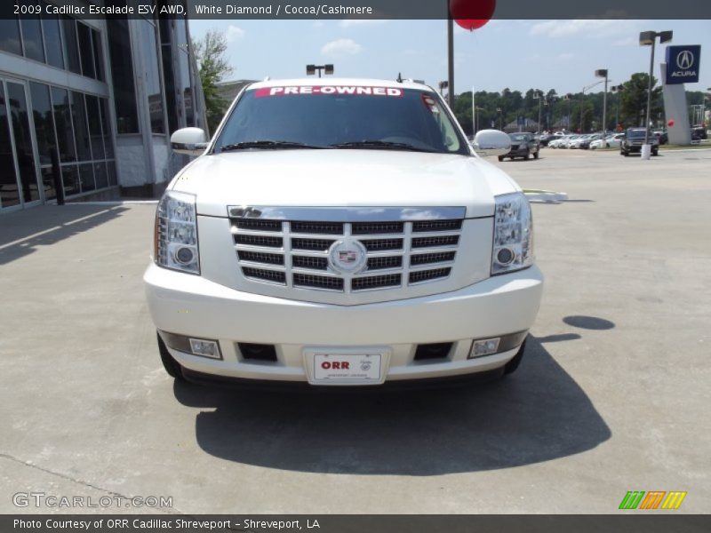 White Diamond / Cocoa/Cashmere 2009 Cadillac Escalade ESV AWD