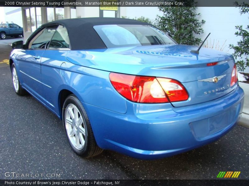 Marathon Blue Pearl / Dark Slate Gray/Light Slate Gray 2008 Chrysler Sebring Touring Convertible