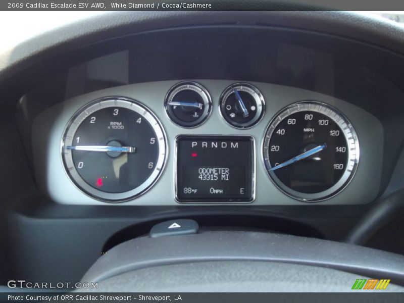 White Diamond / Cocoa/Cashmere 2009 Cadillac Escalade ESV AWD
