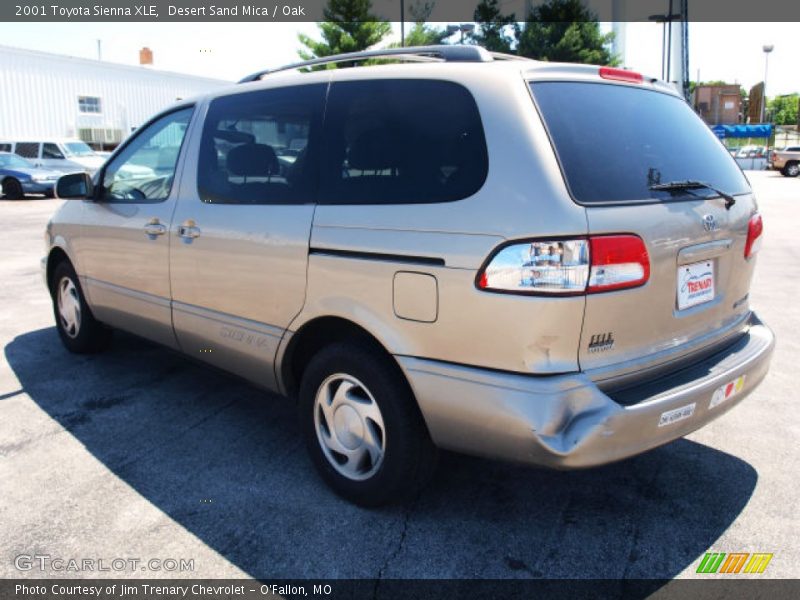 Desert Sand Mica / Oak 2001 Toyota Sienna XLE