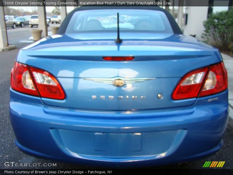 Marathon Blue Pearl / Dark Slate Gray/Light Slate Gray 2008 Chrysler Sebring Touring Convertible