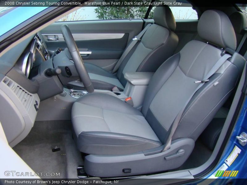 Marathon Blue Pearl / Dark Slate Gray/Light Slate Gray 2008 Chrysler Sebring Touring Convertible