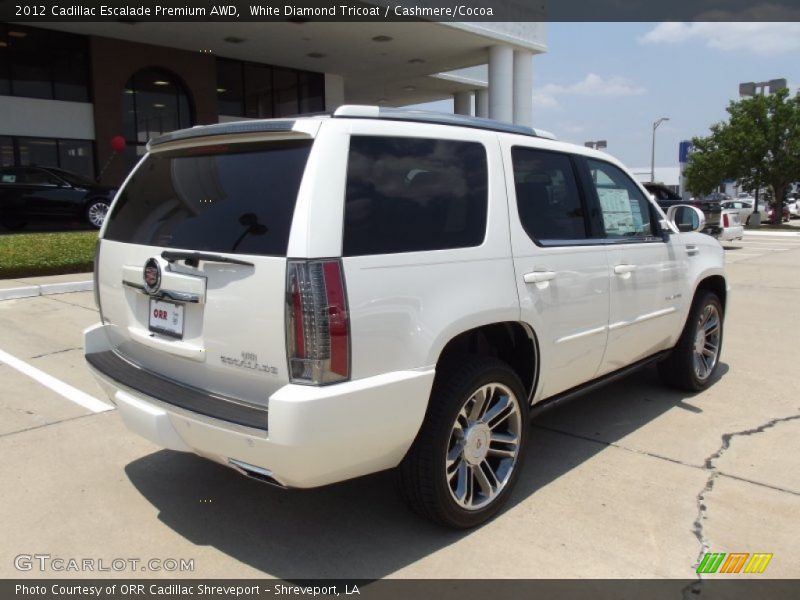 White Diamond Tricoat / Cashmere/Cocoa 2012 Cadillac Escalade Premium AWD
