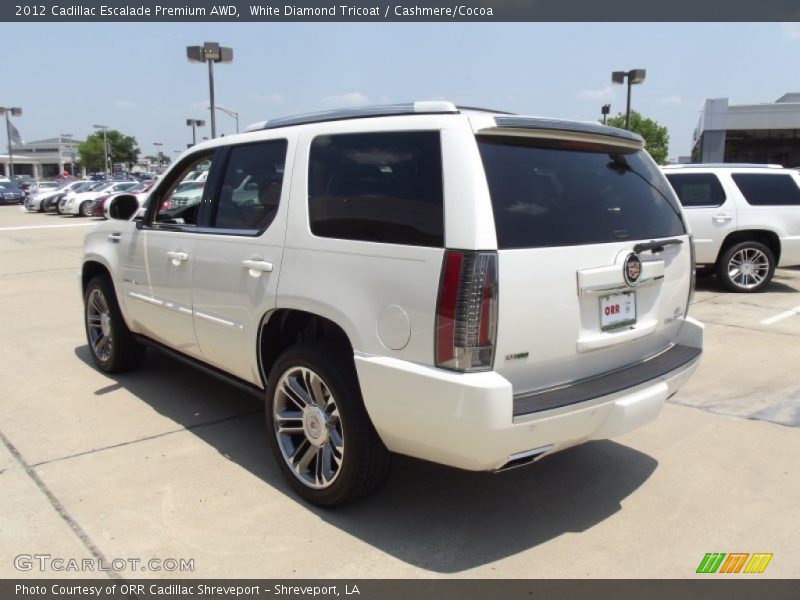 White Diamond Tricoat / Cashmere/Cocoa 2012 Cadillac Escalade Premium AWD