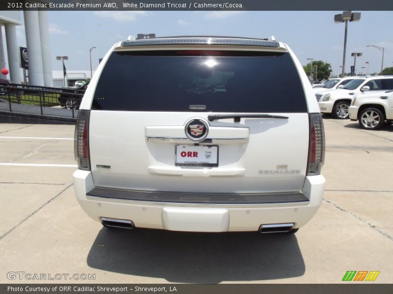 White Diamond Tricoat / Cashmere/Cocoa 2012 Cadillac Escalade Premium AWD