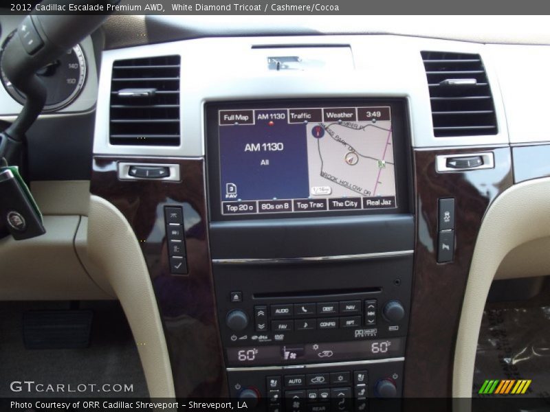 White Diamond Tricoat / Cashmere/Cocoa 2012 Cadillac Escalade Premium AWD
