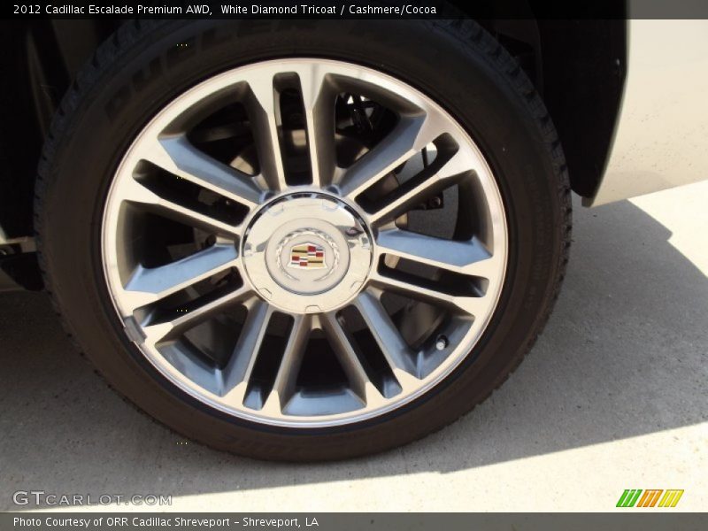 White Diamond Tricoat / Cashmere/Cocoa 2012 Cadillac Escalade Premium AWD